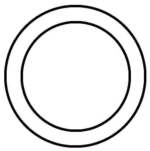 Two concentric circles 2 ring sm